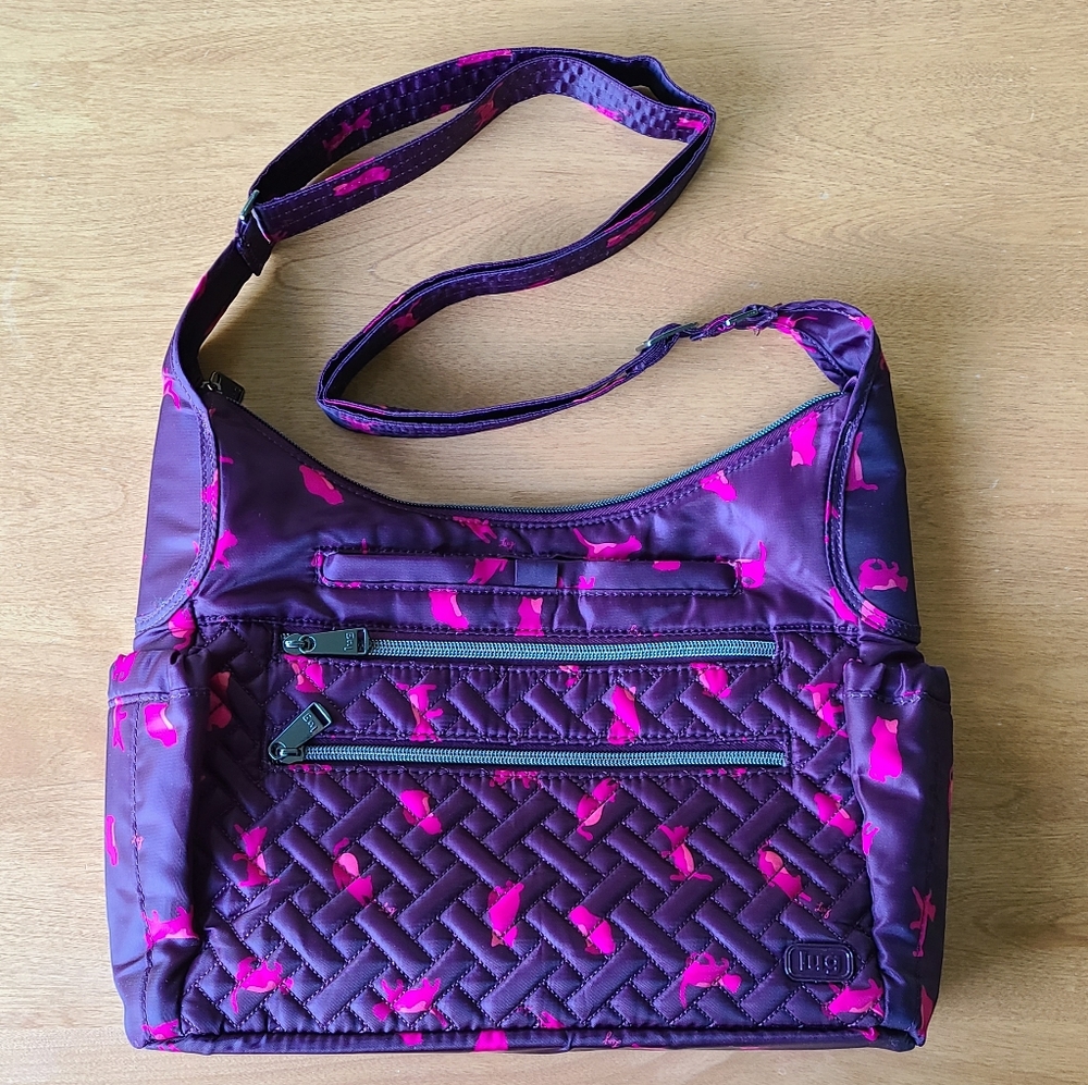LUG Camper SE Crossbody Bag in Cats Orchid
